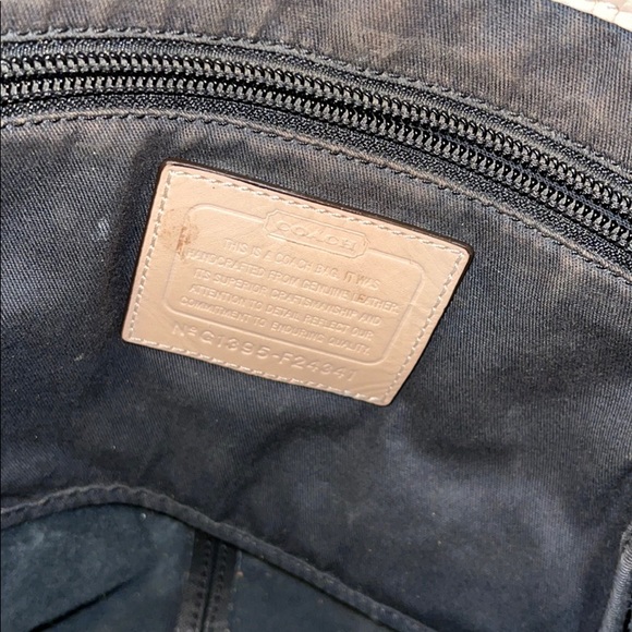 Blk and beige coach tote purse - Picture 2 of 2